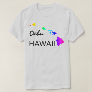 OAHU - HAWAII INSELN NEON RAINBOW T-Shirt