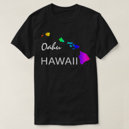 OAHU - HAWAII INSELN NEON RAINBOW T-Shirt