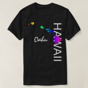 OAHU - HAWAII INSELN NEON RAINBOW T-Shirt