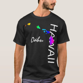 OAHU - HAWAII INSELN NEON RAINBOW T-Shirt