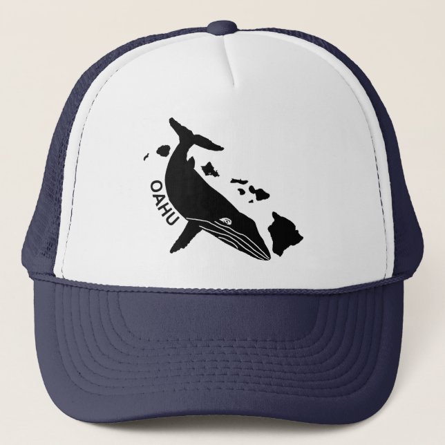 Oahu - Hawaii Islands Humpback Trucker Hat Truckerkappe (Vorderseite)