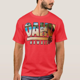 Oahu Hawaii mit hawaiianischen Inseln T-Shirt