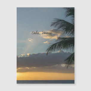 Oahu, Hawaii Sonnenuntergang Magnetkarte