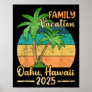 Oahu Hawaii Strand Familienurlaub 2025 Sommer  Poster