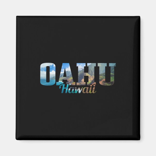 Oahu Hawaii Surfer-Geschenk Souvenir Magnet (Vorne)