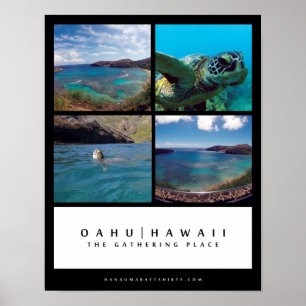 Oahu Hawaii - The Gathering Place Poster