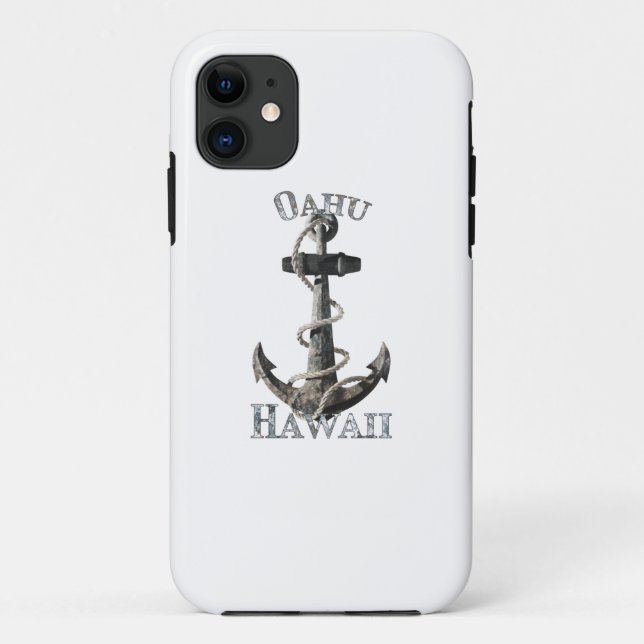 Oahu Hawaii Vacation Nautical Anchor Sailing Case-Mate iPhone Hülle (Rückseite)