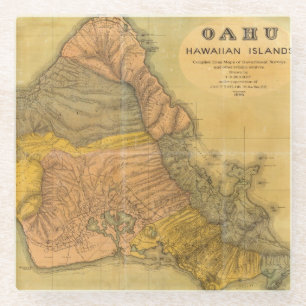 Oahu, hawaiische Inseln Glasuntersetzer