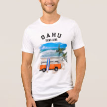 Oahu Kamaʻaina Orange Vintage Van Surfbrett