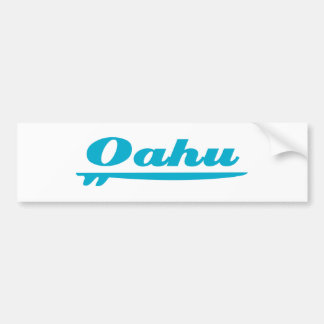 Oahu-Surfbrettblau Autoaufkleber