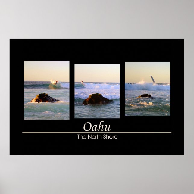 Oahu - The North Shore - Surfen Poster (Vorne)