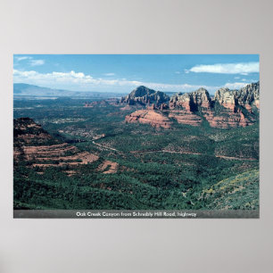 Oak Creek Canyon von der Schnebly Hill Road, Autob Poster
