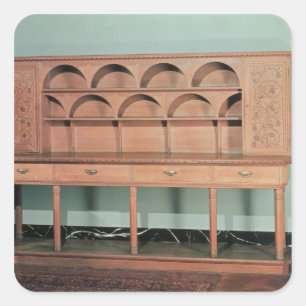 Oak Dresser Quadratischer Aufkleber