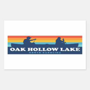 Oak Hollow Lake North Carolina Canoe Rechteckiger Aufkleber