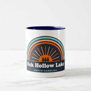 Oak Hollow Lake North Carolina Rainbow Zweifarbige Tasse
