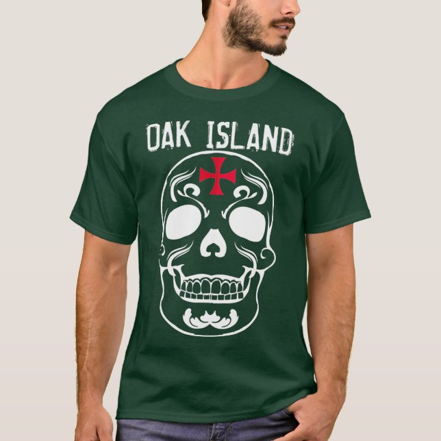 Oak Island Cross Skull T-Shirt (Vorderseite)