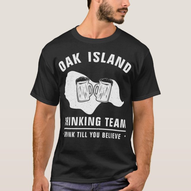 Oak Island Drinking Team Funny Templar Mystery T-Shirt (Vorderseite)