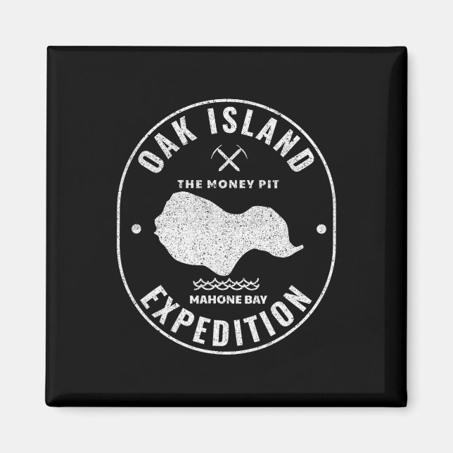 Oak Island Expedition Schatzsuche Retro Mystery Magnet (Vorne)