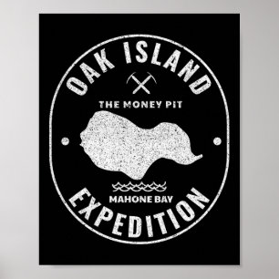 Oak Island Expedition Schatzsuche Retro Mystery Poster