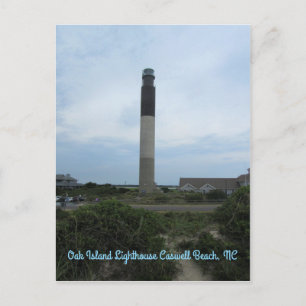 Oak Island Lighthouse Vertikale Postkarte
