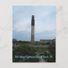 Oak Island Lighthouse Vertikale Postkarte
