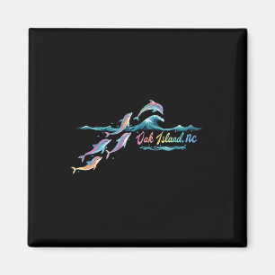 Oak Island Nc Bunter Delfinliebhaber Strandurlaub Magnet