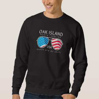 Oak Island Nc Sommersonnenbrille auf der vierten Sweatshirt