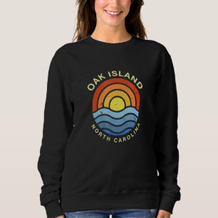Oak Island North Carolina Nc Summer US Cities Trop Sweatshirt