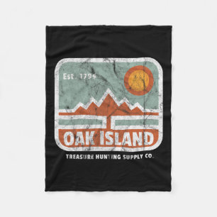 Oak Island Schatzsuche Vintag 1795 Karte Fleecedecke