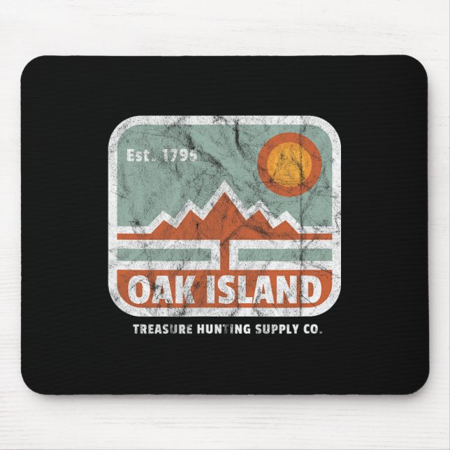 Oak Island Schatzsuche Vintag 1795 Karte Mousepad (Vorne)