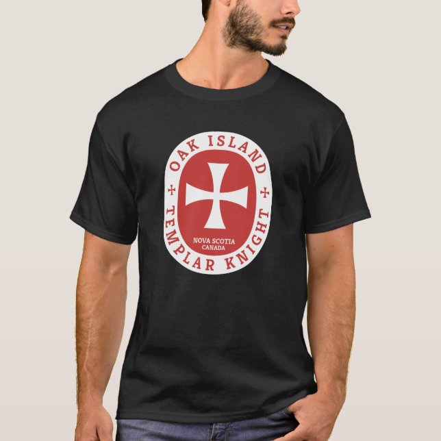 Oak Island Templar Ritter Schatzsuchen T-Shirt (Vorderseite)