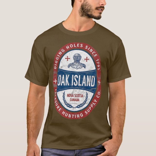 Oak Island Treasure Hunting Retro Templar Knight T-Shirt (Vorderseite)