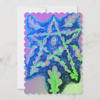 Oak Leaf Pentagram Neon farbenfroh