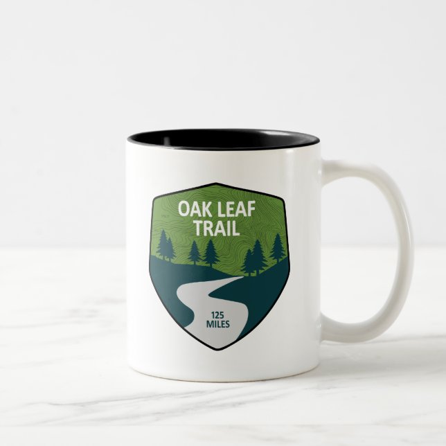 Oak Leaf Pfad Zweifarbige Tasse (Rechts)