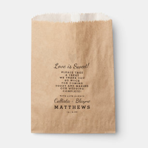 Oak Ridge Rustic Heart Wedding Liebe ist süße Leck Geschenktütchen