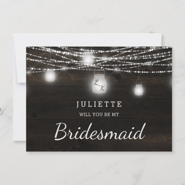 Oak Ridge Rustic Sei meine Bridesmaid Vorschlag Ca (Vorderseite)