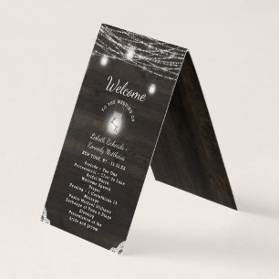 Oak Ridge Rustic Wood Wedding Zeremonie Programm