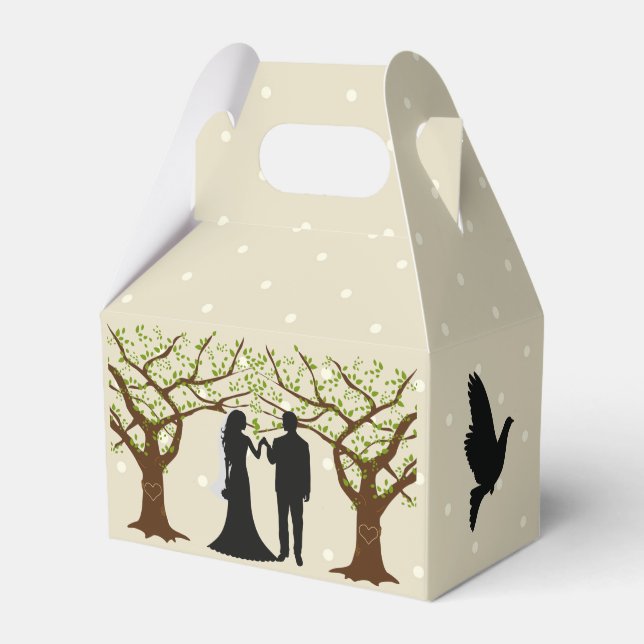 Oak Tree Bride und Groom Gevor Geschenkboxen Geschenkschachtel (Vorderseite)