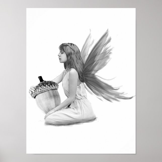 Oak Tree Fairy mit Acorn Poster (Vorne)