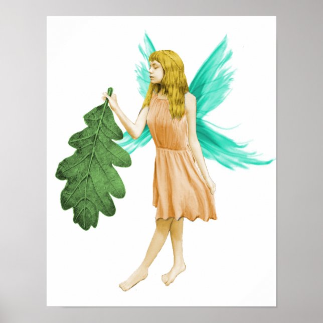 Oak Tree Fairy mit einem Eichenleaf Poster (Vorne)