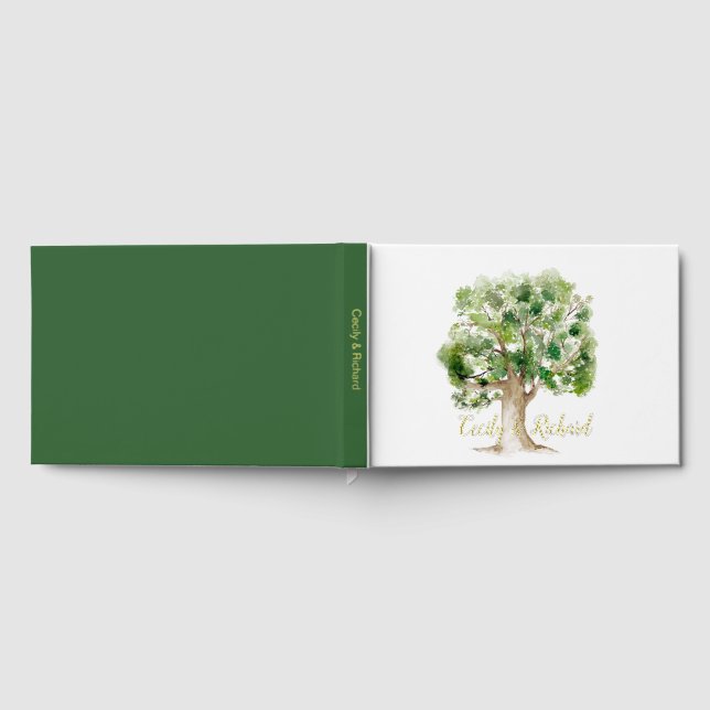 Oak Tree Foil Guestbook Gästebuch (Voll)