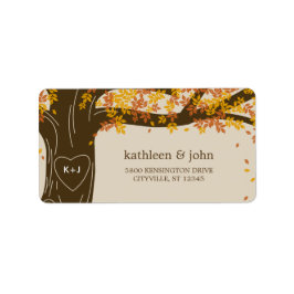 Oak Tree Hochzeit im Herbst Address Labels Adressaufkleber