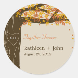 Oak Tree Hochzeit im Herbst Fevor Sticker
