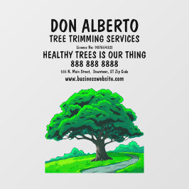 Oak Tree Logo | Custom Tree Trimming Service Fensteraufkleber