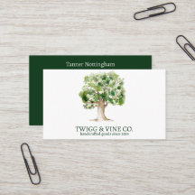 Oak Tree Logo Networking Business Card