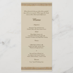 Oak Tree on Burlap Wedding Menu Menükarte