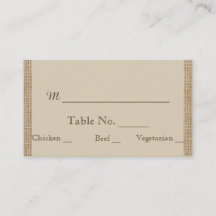 Oak Tree on Burlap Wedding Platzkarten