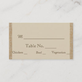 Oak Tree on Burlap Wedding Platzkarten