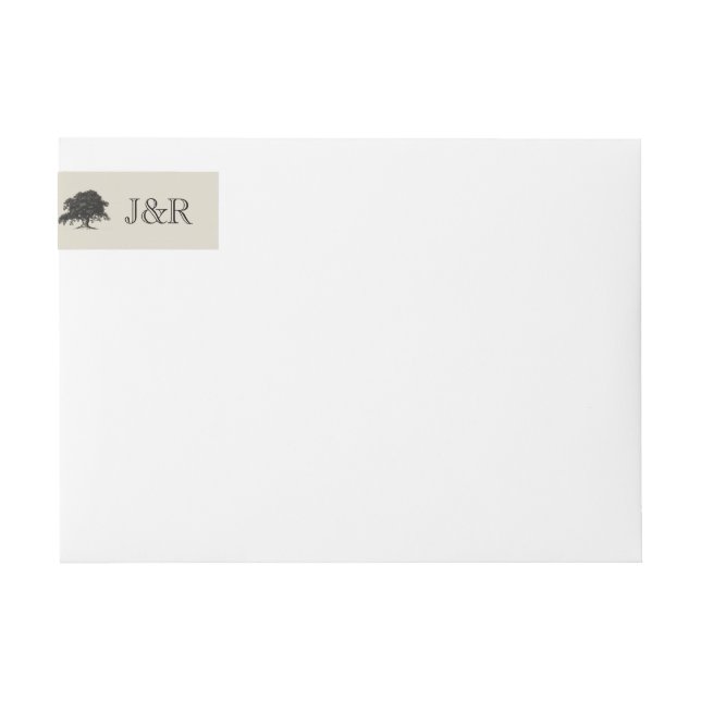 Oak Tree Plantation Gold Wedding Wrap rund um Labe (Vorderseite)