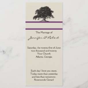 Oak Tree Plantation im Lila Hochzeitsprogramm Programm